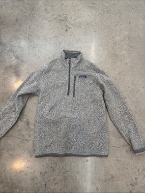 Patagonia Better Sweater 1/4 Zip Fleece — Birch Gray, Size S